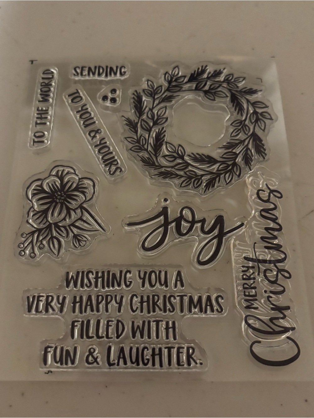 Christmas clear stamps. Arts and crafts. Looks new